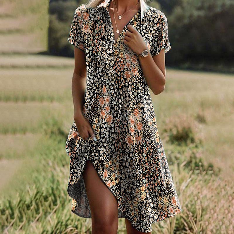 Marianne - vintage jurk met bloemmotief