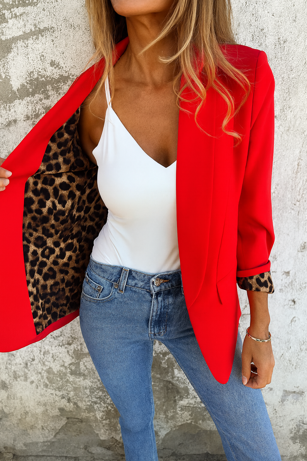 Blazer met luipaard voor dames - Selina