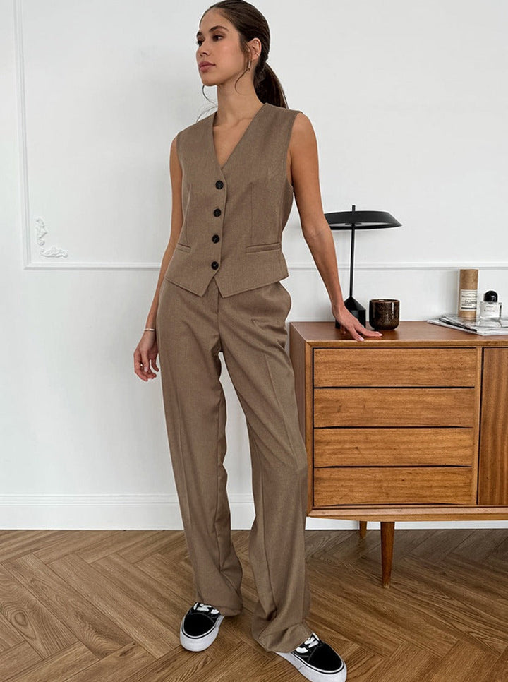 Pam - Elegant casual jasje en pantalonset