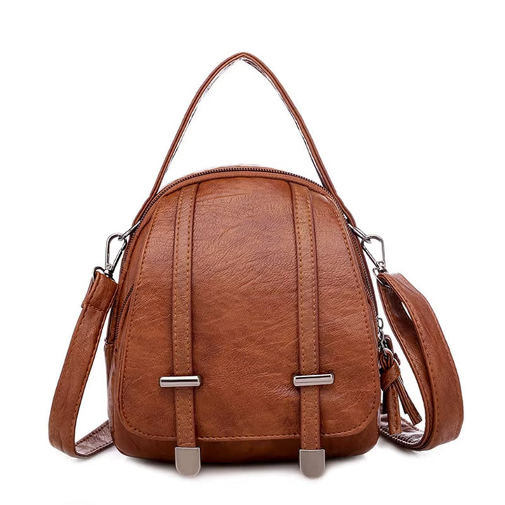 Schoudertas compact leren vintage stijl - Miranda