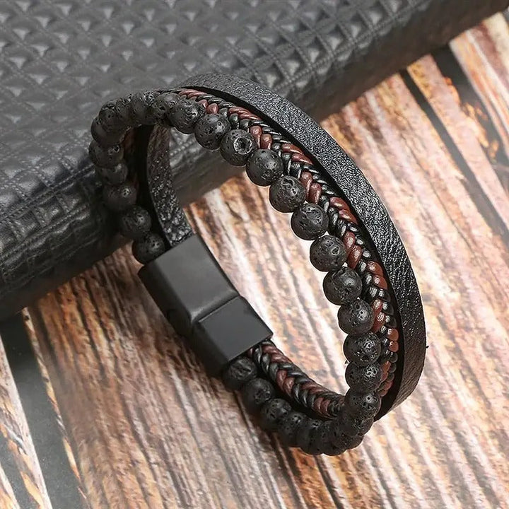 Opulent Vintage - Luxe lederen armband
