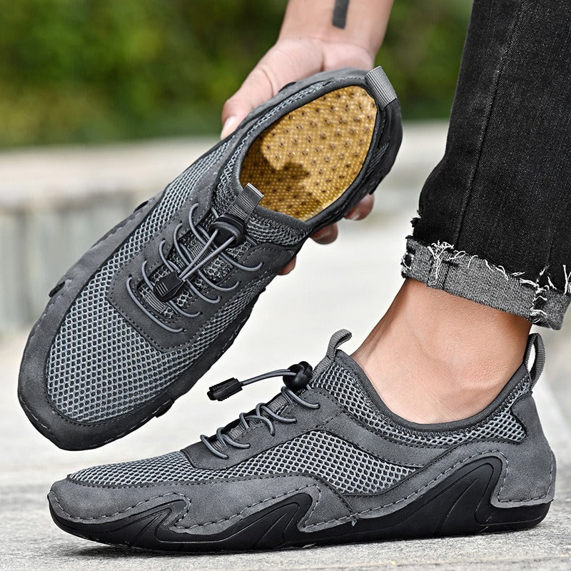 Ademende herentrainers van mesh in casual design - Elías