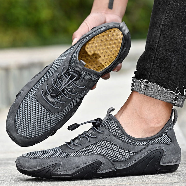 Ademende herentrainers van mesh in casual design - Elías