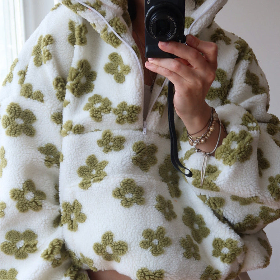 Fleece damessweatshirt met grote zak - Liora