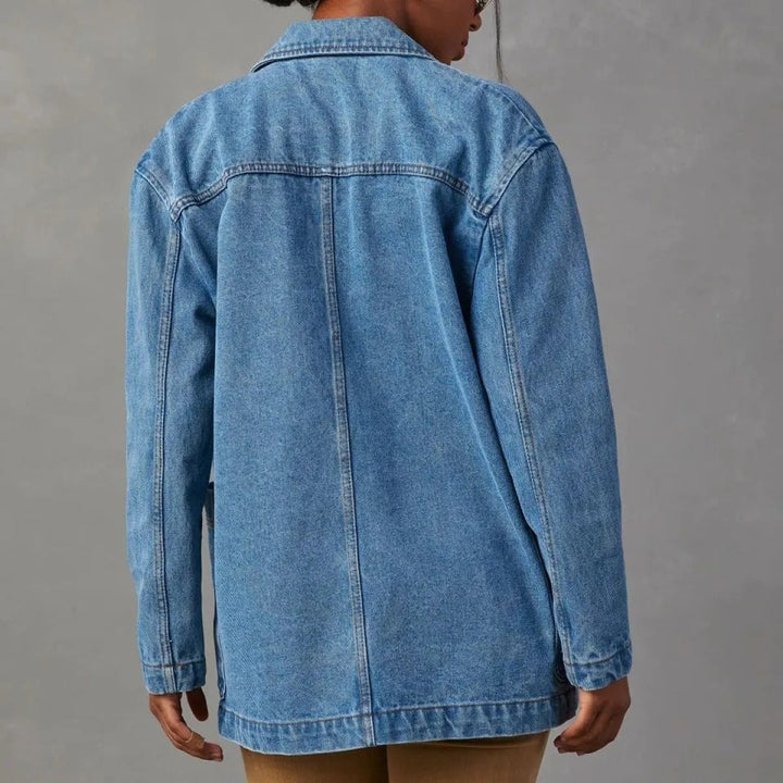 Blazerjasje in gewassen denim voor dames - Yalina