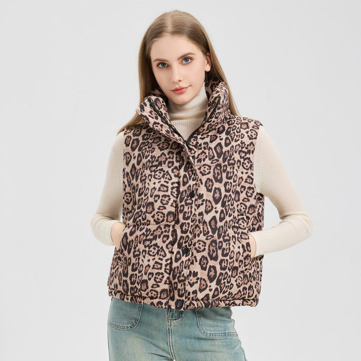 Gewatteerd damesgilet met dierenprint - Alisanne