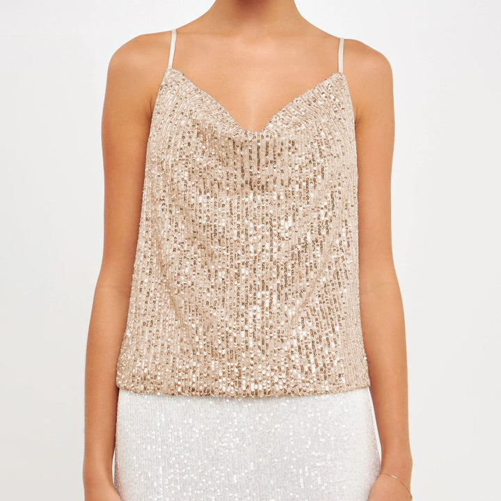 Damestop met lichtgevende pailletten - Nerya