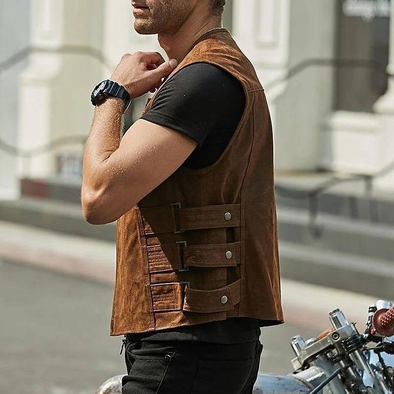 Herengilet in bikerstijl van synthetisch leer - Ernesto