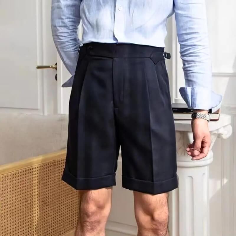 Moderne, casual herenshort in knielengte