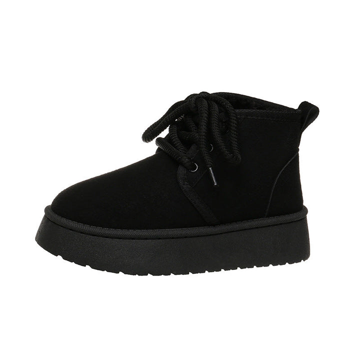 Dameslaarzen met een pluche omslageffect - Lanyra