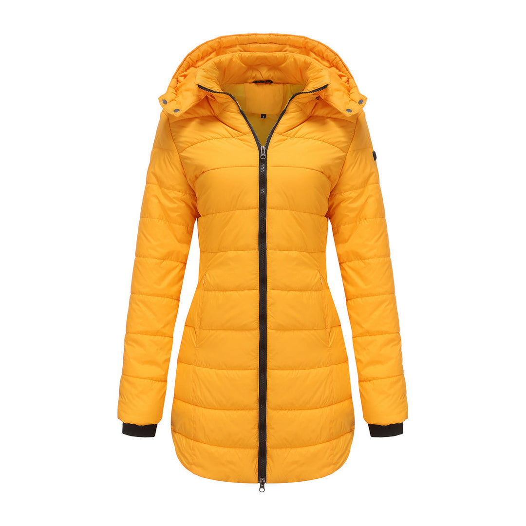 Dameslange jas met capuchon - Naelle