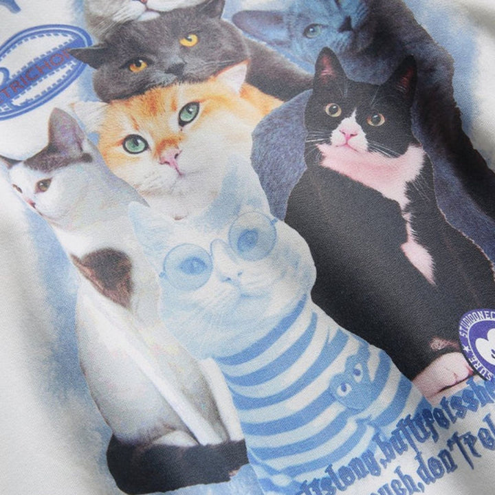 Arietty - Casual katoenen sweatshirt met kattenmotief