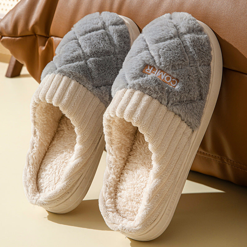 Uniseks winterslippers pluche antislip Rombe - Elen
