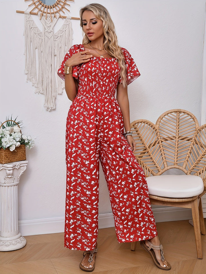 Helena - Elegante wijde jumpsuit met bloemenprint