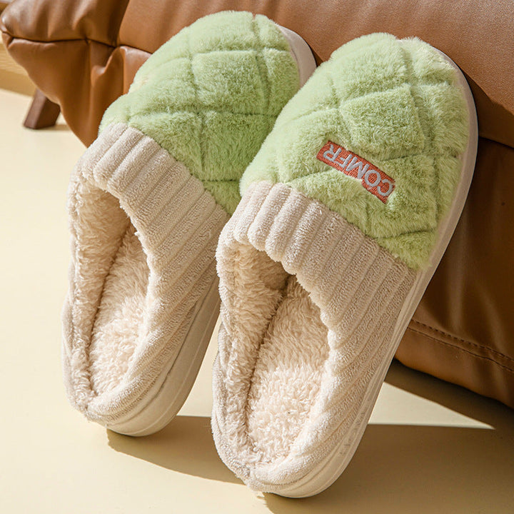 Uniseks winterslippers pluche antislip Rombe - Elen
