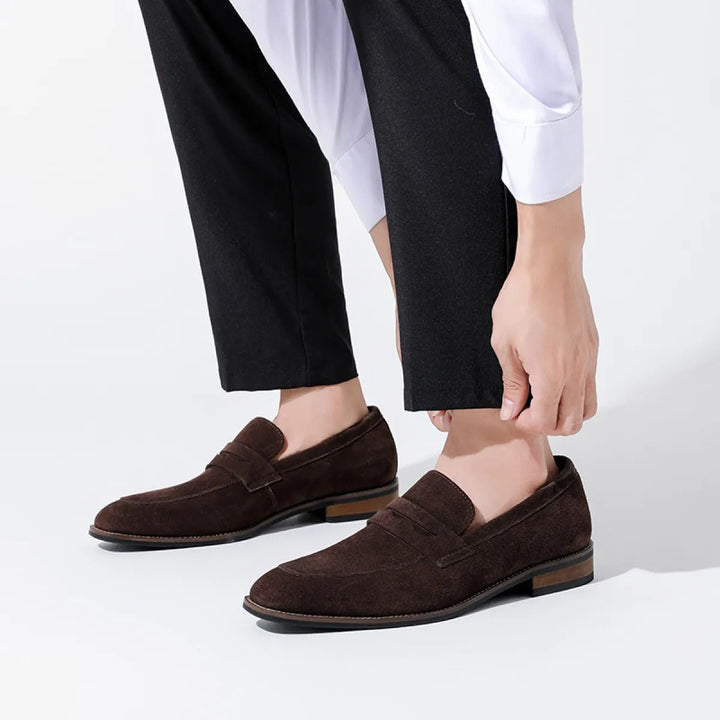 Klassieke herenschoenen in bruin suèdeleer - Lancaster