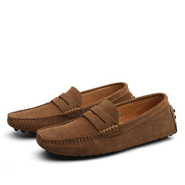 Echte suède casual herenschoenen - Larkstone