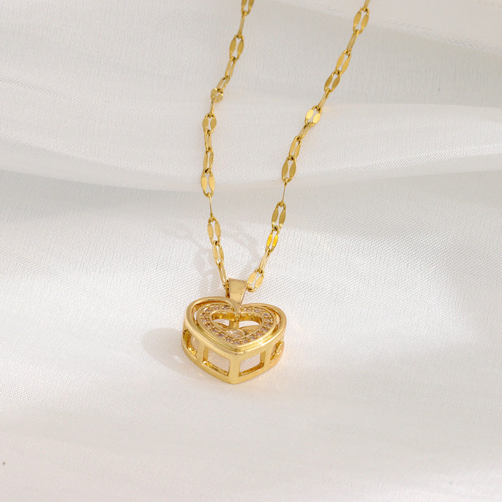 Dubbele hart ketting vrouw - Liora