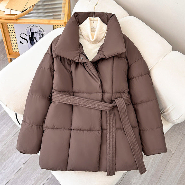Trendy dames winterjas met verstelbare riem - Freja