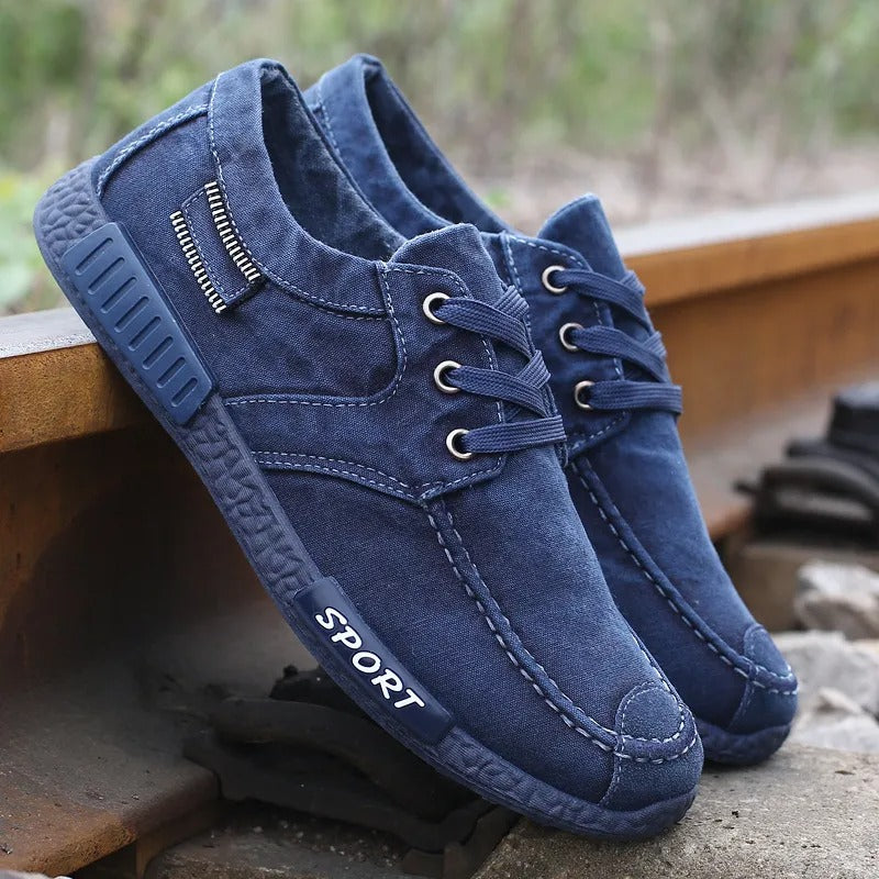 Heren sportschoenen sportieve stijl duurzaam canvas - Mateo