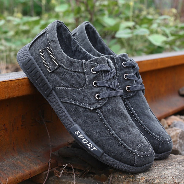 Heren sportschoenen sportieve stijl duurzaam canvas - Mateo