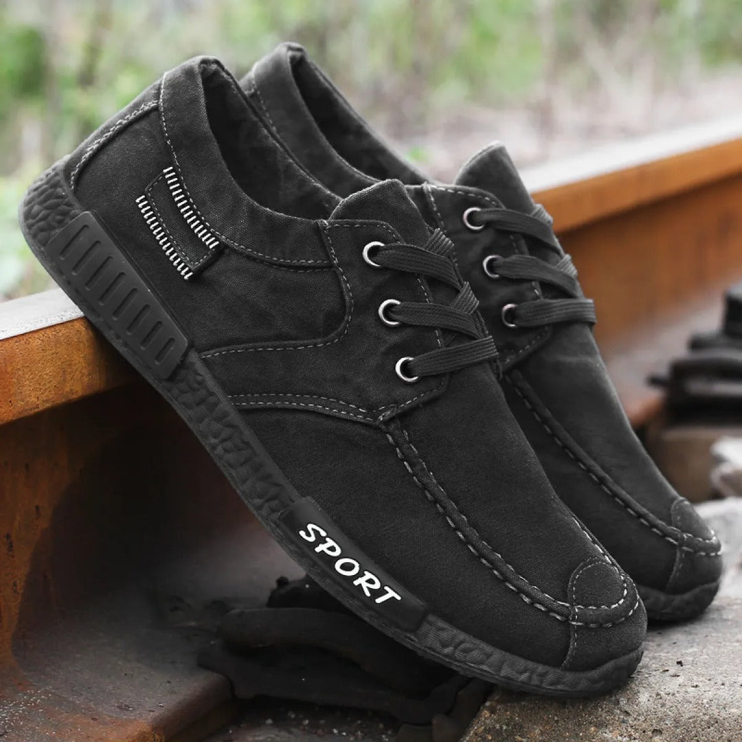 Heren sportschoenen sportieve stijl duurzaam canvas - Mateo