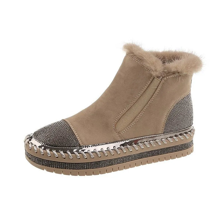 Fayette - Chique fluweel en strass winterschoenen