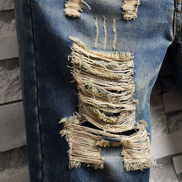 Heren denim shorts urban stijl gerafeld - Bruno