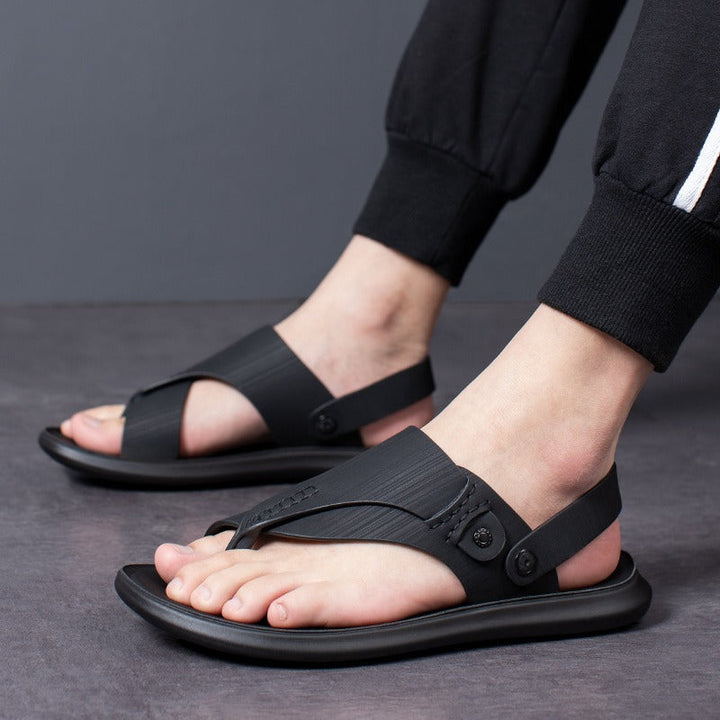 Ergonomische in elkaar grijpende stijl synthetisch ontwerp herensandalen - Dario