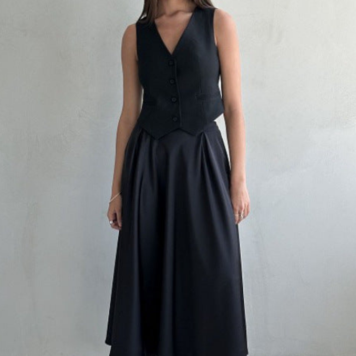 Stijlvolle maxirok met hoge taille voor dames - vloeiend