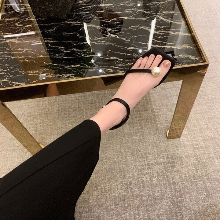 Nora - platte sandalen met kralen