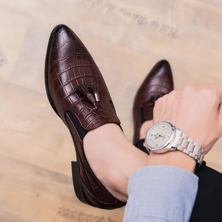 Heren mocassins leer elegant met kwastjes - Dominik