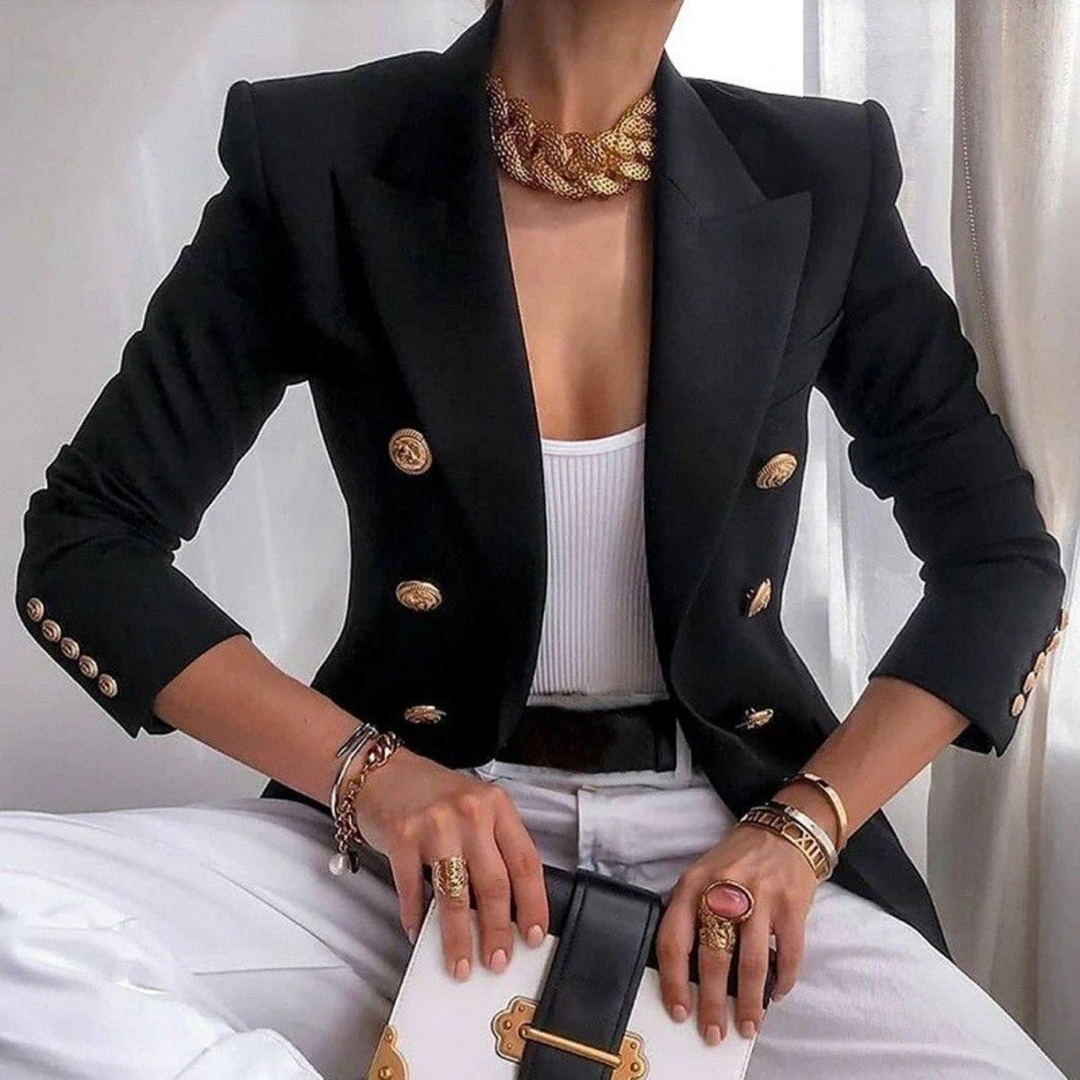 Vanessa - Elegante katoenen luxe blazer voor dames