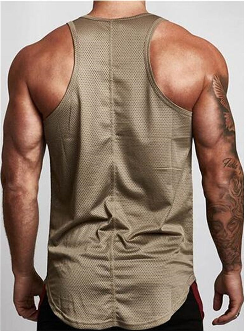 Ademend T-shirt zonder mouwen van mesh voor heren - Marco