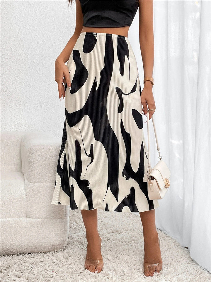 Elegante rok met vloeiende plooien, perfect voor een verfijnde en vrouwelijke look die geschikt is voor elke gelegenheid