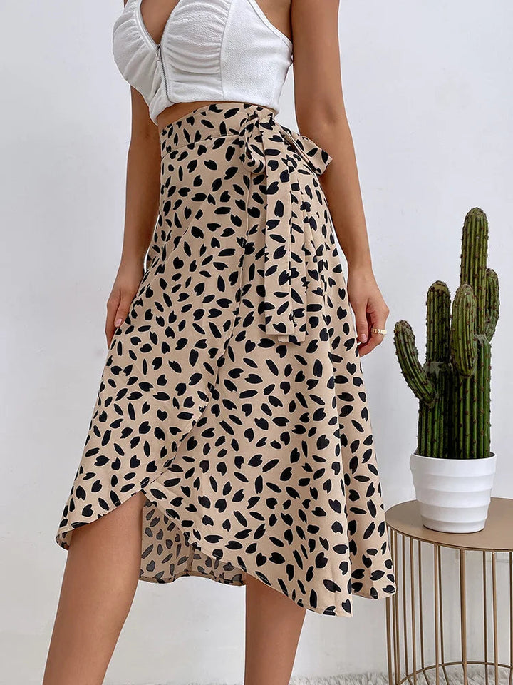 Wikkelrok boho stijl asymmetrische print zomer - Isadora