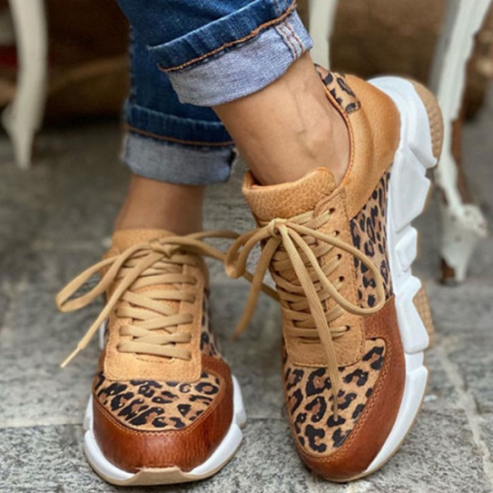 Claire - Stijlvolle damessneakers met luipaardprint en lichtgewicht comfort