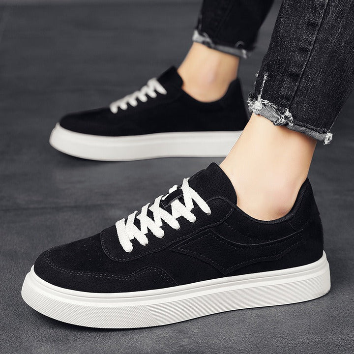 Lage herentrainers in Britse retrostijl camelkleur - Henry