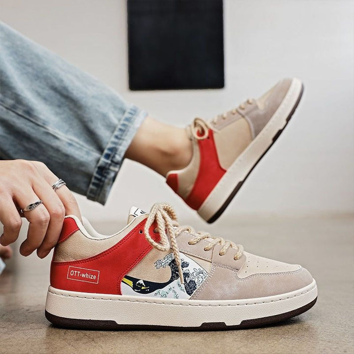 Herentrainers in veelkleurig design met grafische print - Enzo