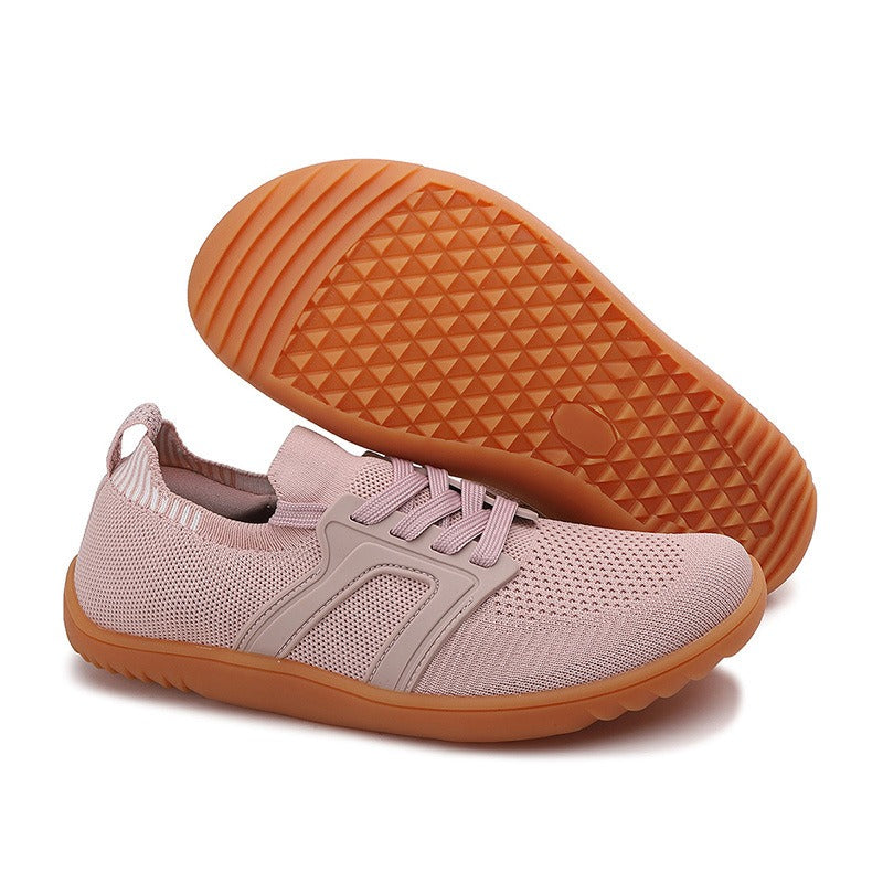 Unisex ademende sneakers met antislipzool pastelroze - Elina