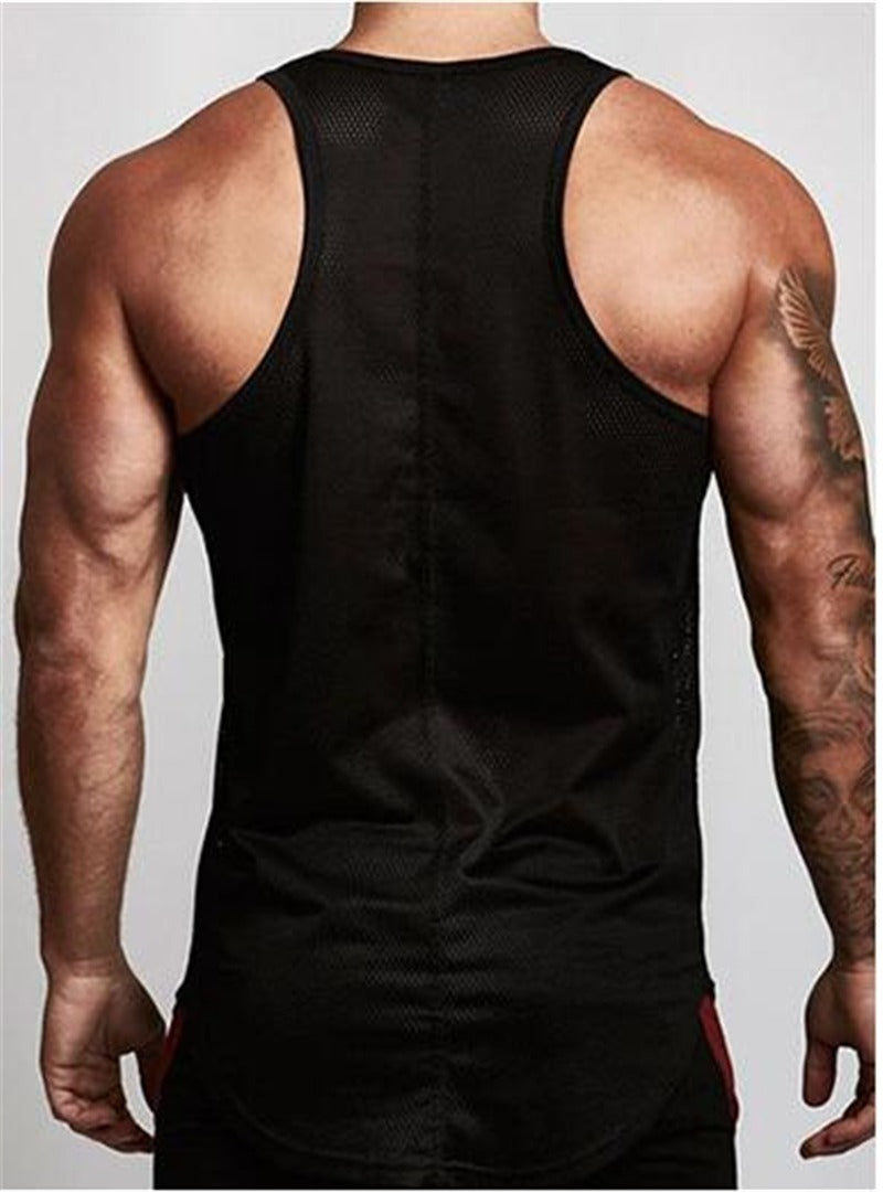 Ademend T-shirt zonder mouwen van mesh voor heren - Marco