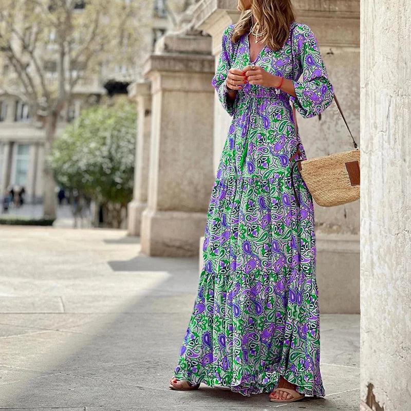 Amara Boheemse Paisley Maxi Dress