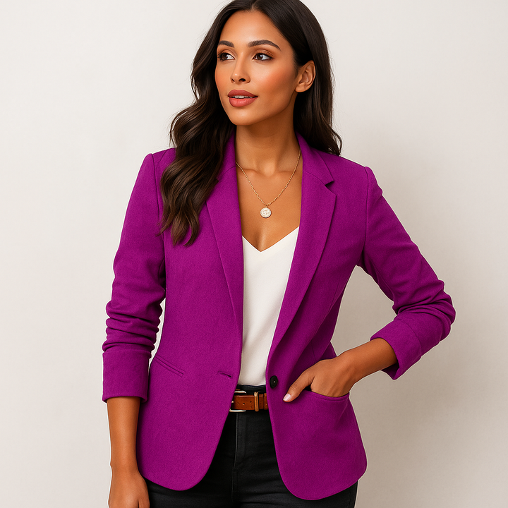 Elegante getailleerde damesblazer met één knoop - Berenice