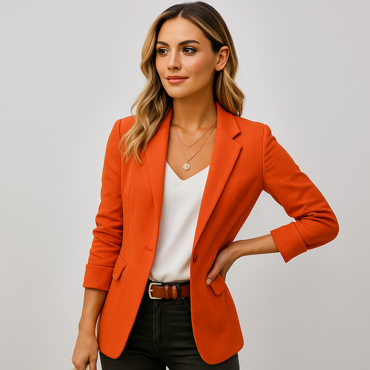 Elegante getailleerde damesblazer met één knoop - Berenice