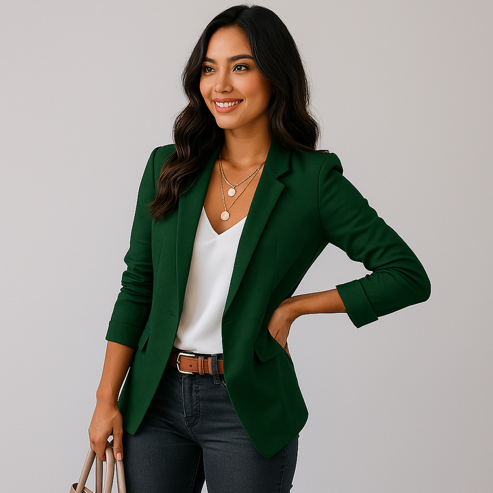 Elegante getailleerde damesblazer met één knoop - Berenice