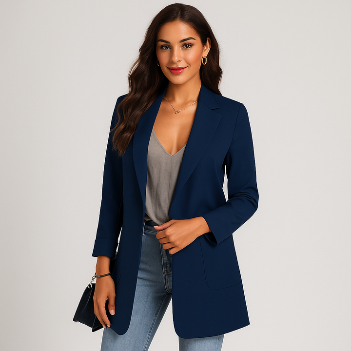 Rechte moderne blazer met casual styling - Angelina