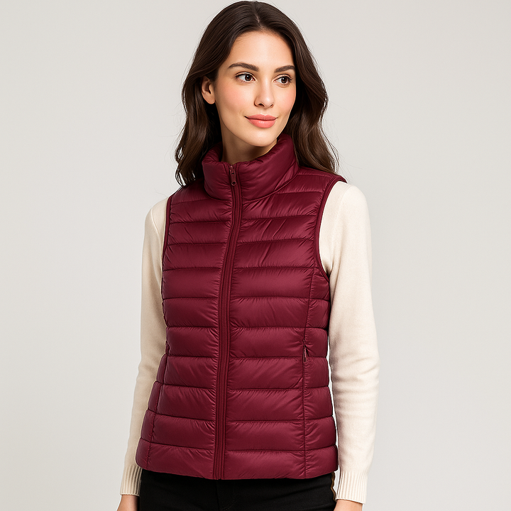 Lichtgewicht en elegant gewatteerd damesgilet - Thalinne