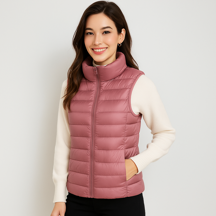 Lichtgewicht en elegant gewatteerd damesgilet - Thalinne
