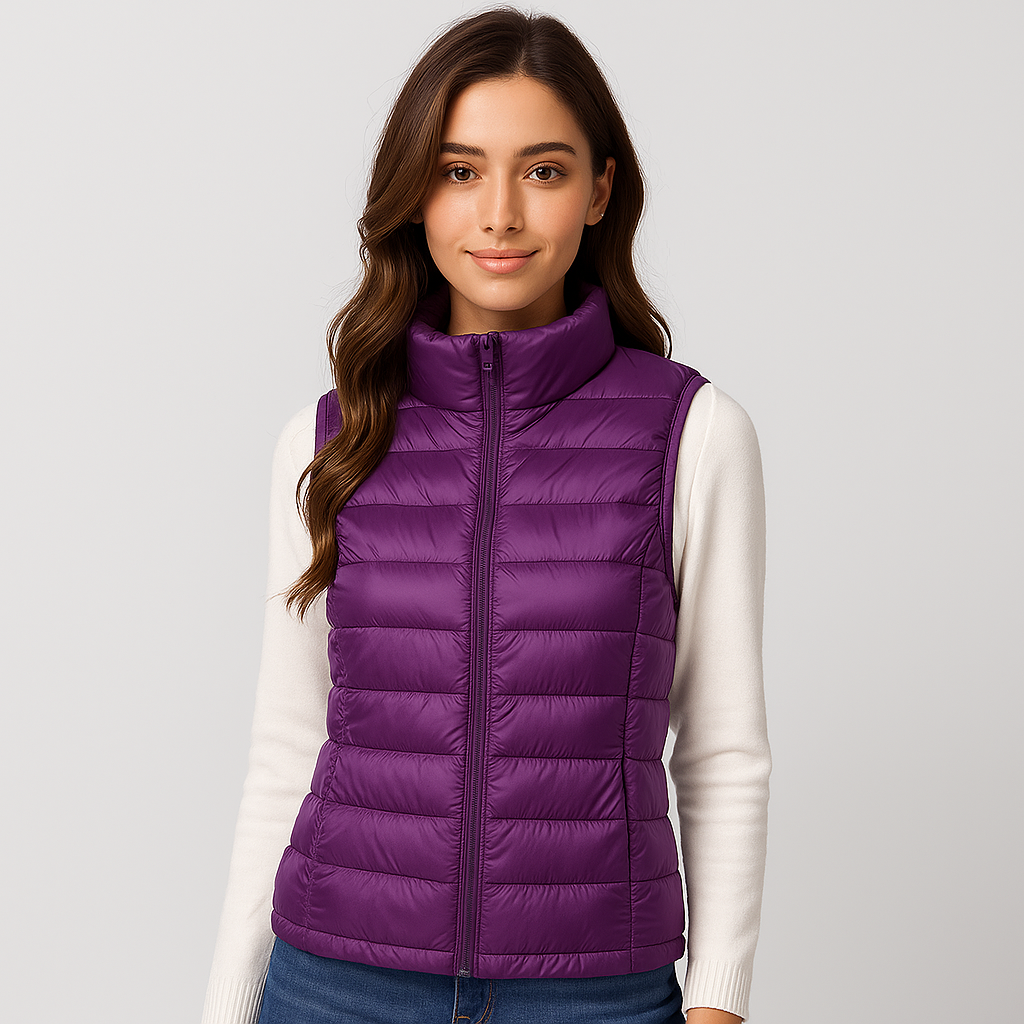 Lichtgewicht en elegant gewatteerd damesgilet - Thalinne