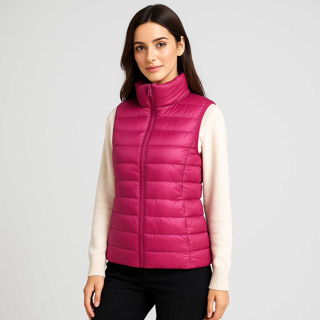 Lichtgewicht en elegant gewatteerd damesgilet - Thalinne